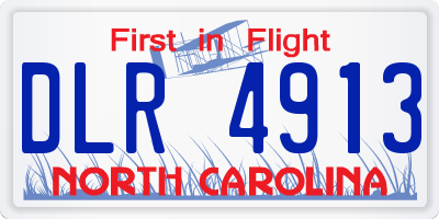 NC license plate DLR4913