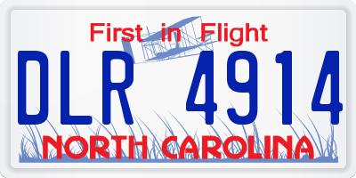 NC license plate DLR4914