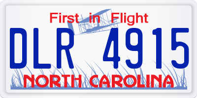 NC license plate DLR4915