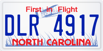 NC license plate DLR4917