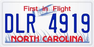 NC license plate DLR4919