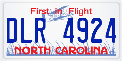 NC license plate DLR4924
