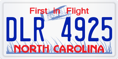 NC license plate DLR4925