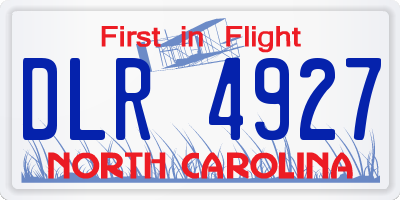 NC license plate DLR4927