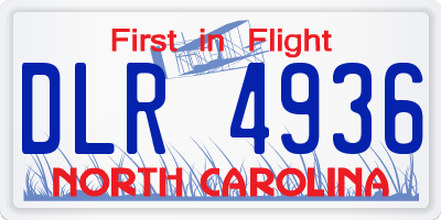 NC license plate DLR4936