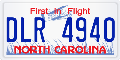 NC license plate DLR4940