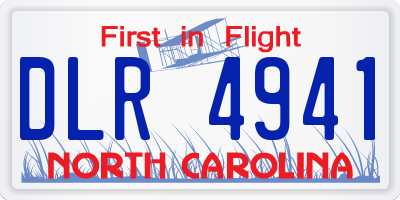 NC license plate DLR4941