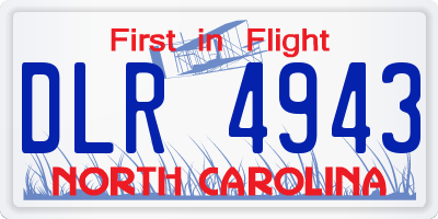 NC license plate DLR4943