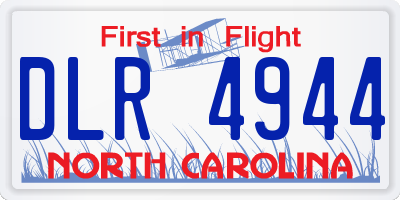 NC license plate DLR4944