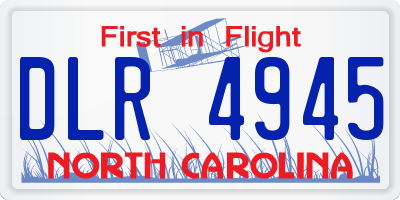 NC license plate DLR4945