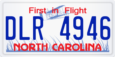 NC license plate DLR4946