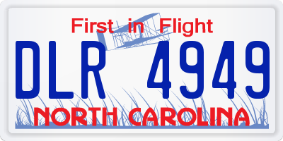 NC license plate DLR4949