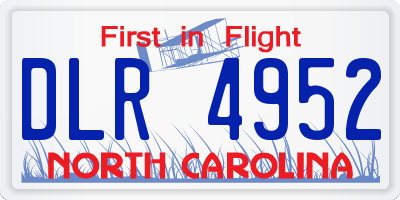 NC license plate DLR4952