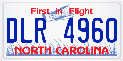 NC license plate DLR4960