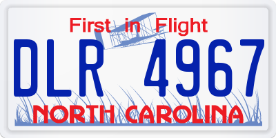 NC license plate DLR4967