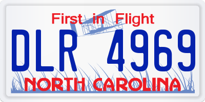 NC license plate DLR4969