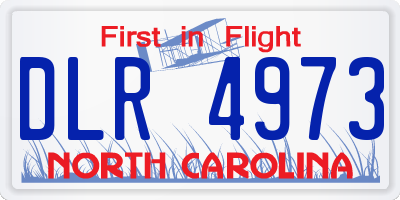 NC license plate DLR4973