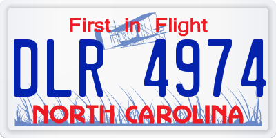 NC license plate DLR4974