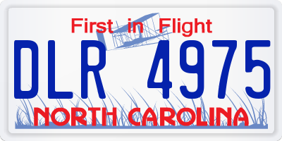 NC license plate DLR4975