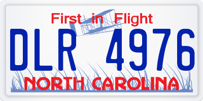 NC license plate DLR4976