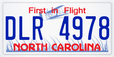 NC license plate DLR4978