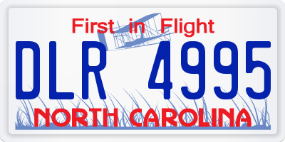 NC license plate DLR4995