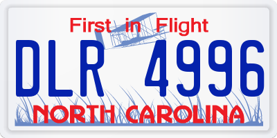 NC license plate DLR4996