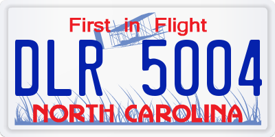 NC license plate DLR5004