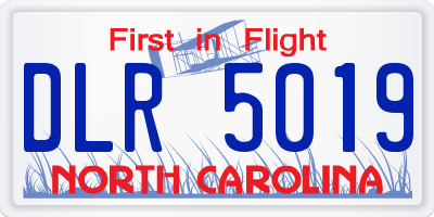 NC license plate DLR5019