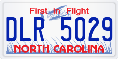 NC license plate DLR5029