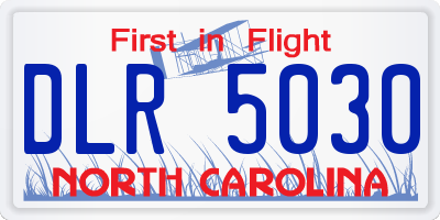 NC license plate DLR5030