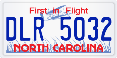 NC license plate DLR5032
