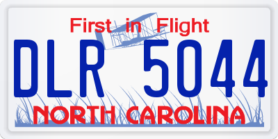 NC license plate DLR5044