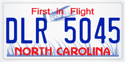 NC license plate DLR5045