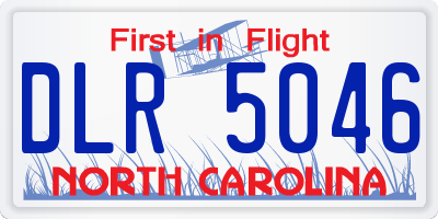 NC license plate DLR5046