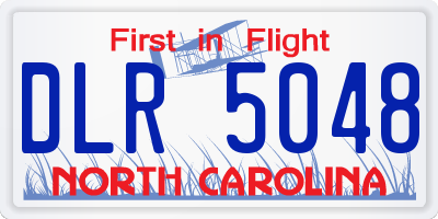 NC license plate DLR5048