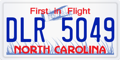 NC license plate DLR5049
