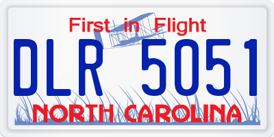 NC license plate DLR5051