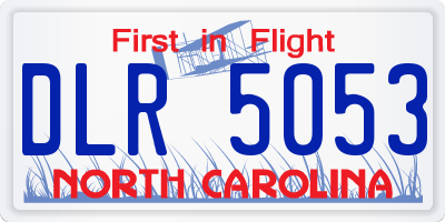 NC license plate DLR5053