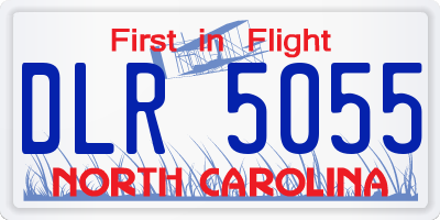 NC license plate DLR5055