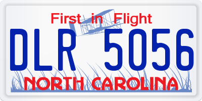 NC license plate DLR5056
