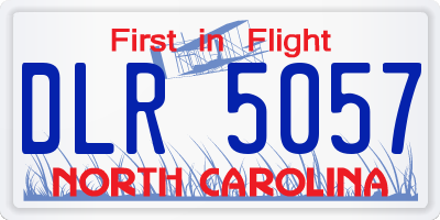 NC license plate DLR5057
