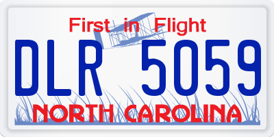 NC license plate DLR5059