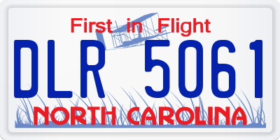 NC license plate DLR5061