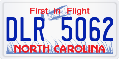 NC license plate DLR5062