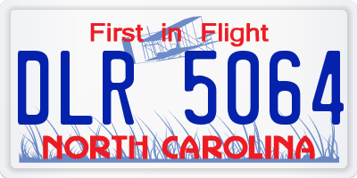 NC license plate DLR5064