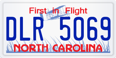 NC license plate DLR5069