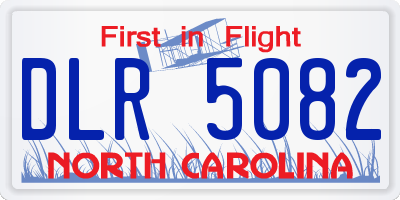 NC license plate DLR5082