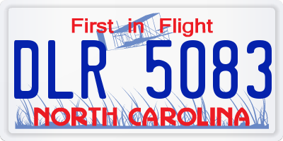 NC license plate DLR5083