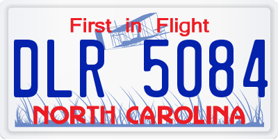 NC license plate DLR5084